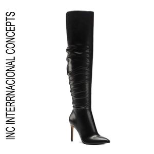 INC INTERNATIONAL CONCEPTS Womens Iyonna Black Over-The-Knee Slouch Boots 7 M